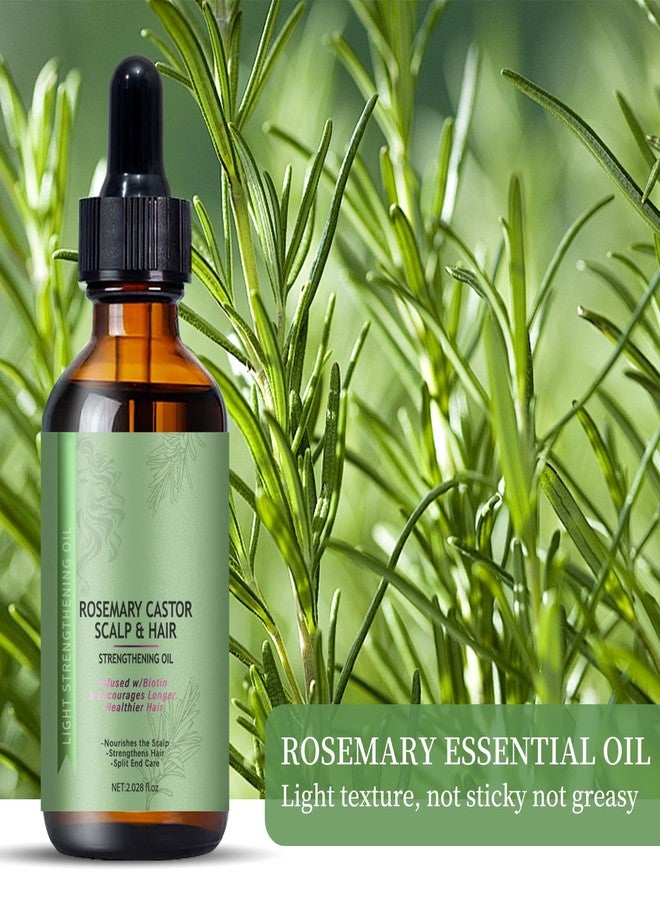 Venrock Rosemary Castor Hair Oil - Biotin Infused Scalp & Hair Strengthening Oil for Nourishing Scalp, Repairing Split Ends & Encouraging Longer, Healthier Hair | Lightweight Daily Hair Care - Image 4